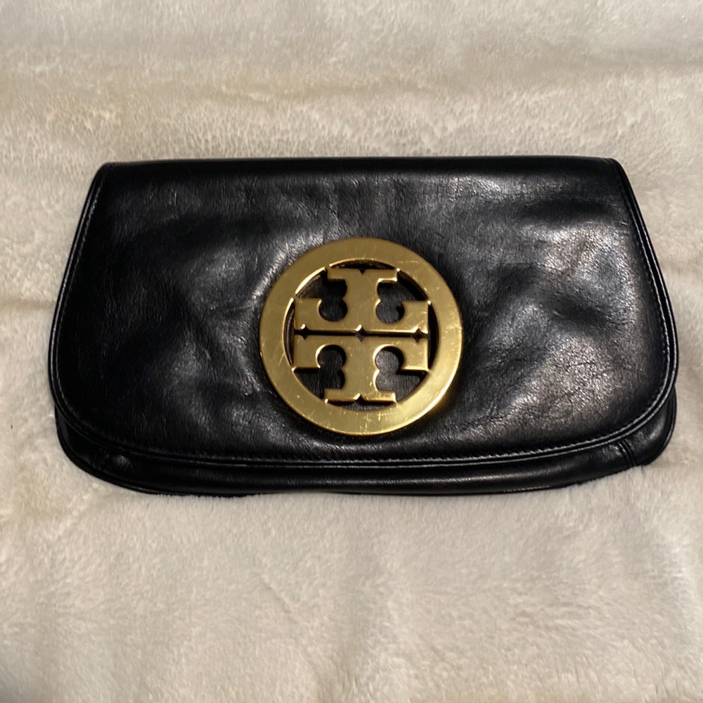 Tory Burch leather clutch